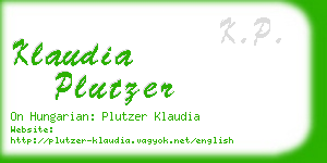 klaudia plutzer business card